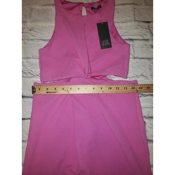 Nwt Women's Dress Sleeveless Twist-Front Bodycon Wild Fable Pink Small - Picture 6 of 7